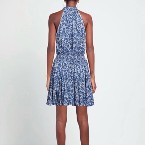 ✨POUPETTE ST BARTH Inka Ruffled Mini Sz Large Dress in Blue Apen✨ - Picture 6 of 14